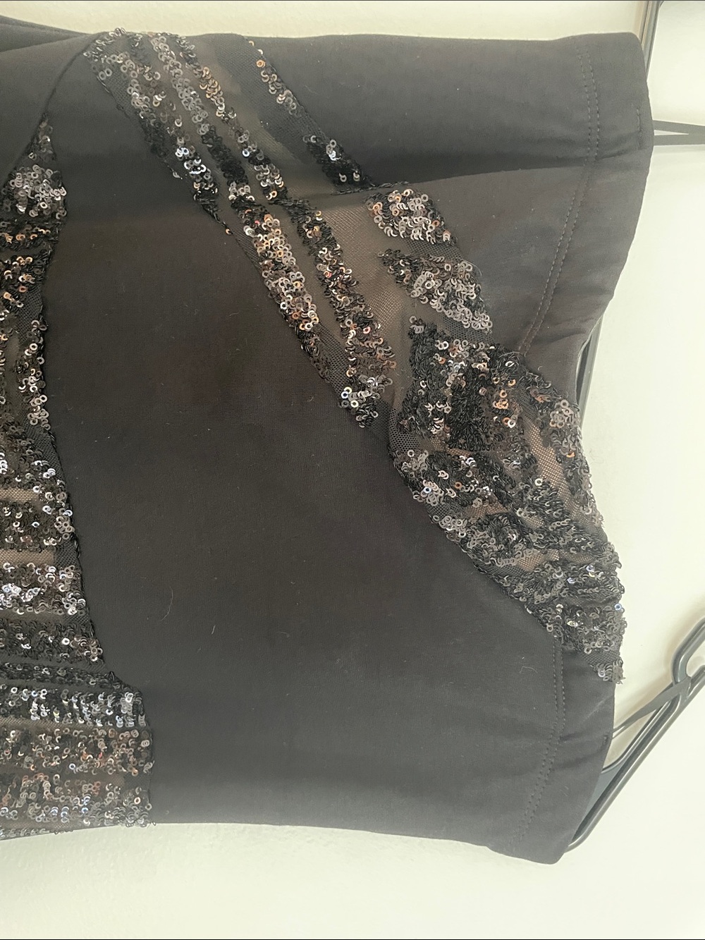 Guess Black Strapless Sequin Party Dress